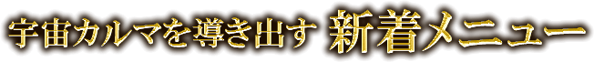 宇宙カルマを導き出す　新着メニュー